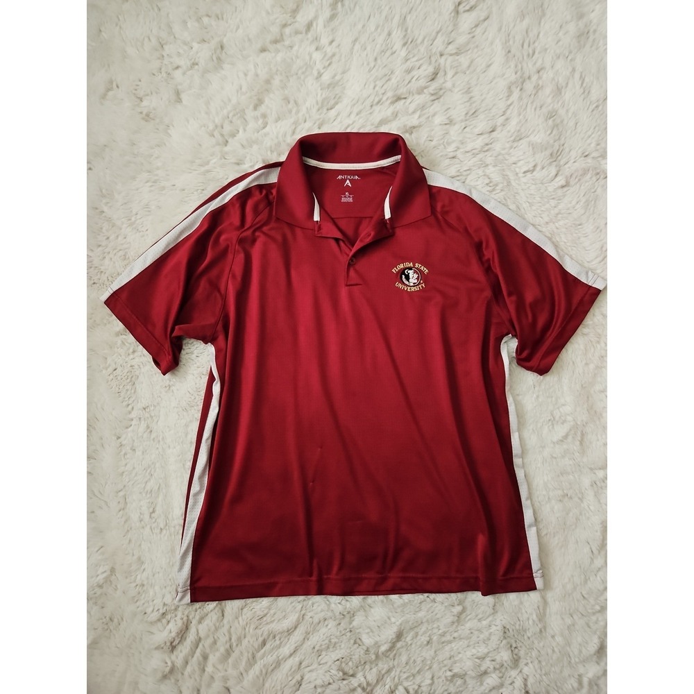 Antigua Florida State University Polo Shirt Men's XL Maroon Performance‎ Golf - Picture 10 of 12